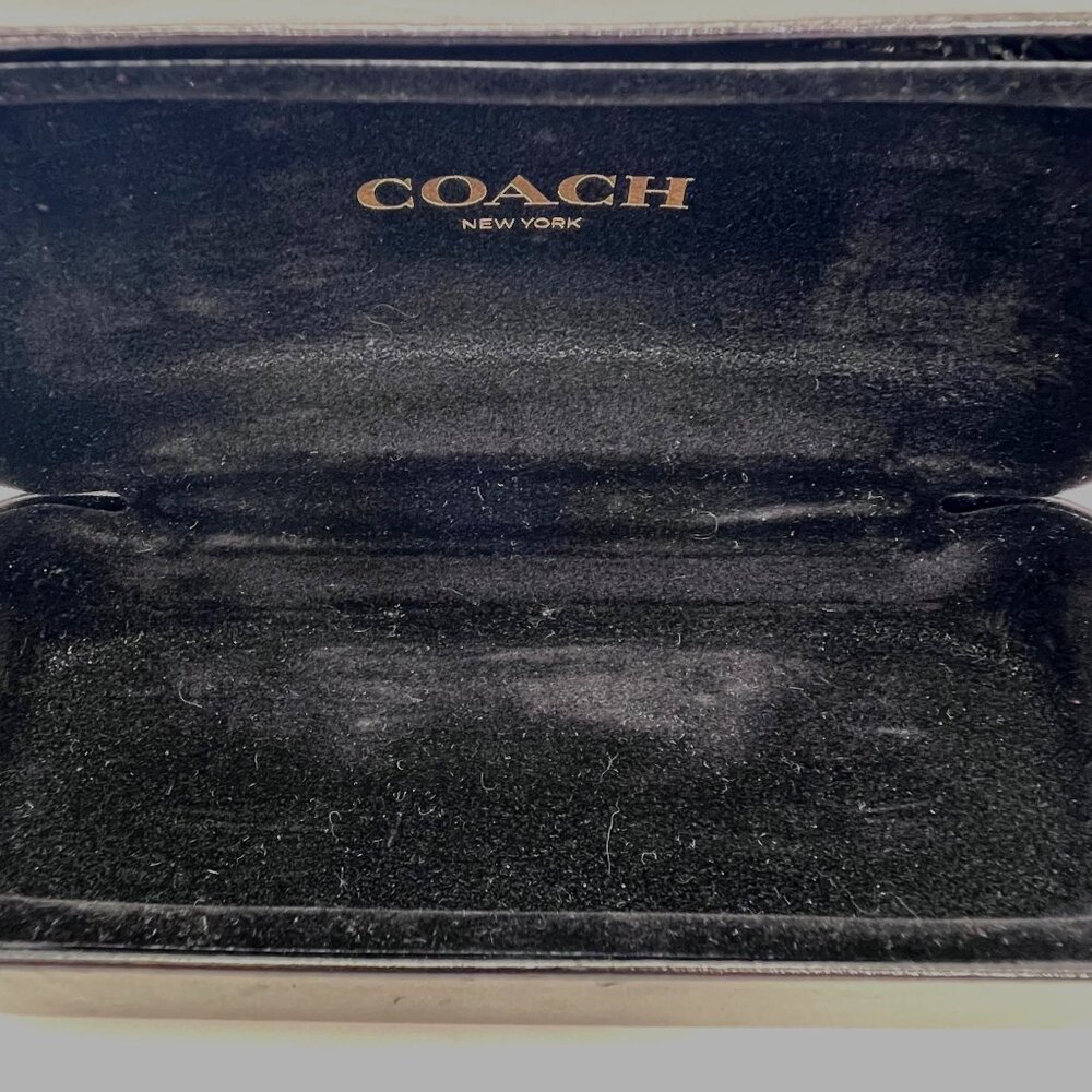 Coach New York Black Hard Shell Clamshell Eyeglass Sunglass Case - Picture 4 of 11